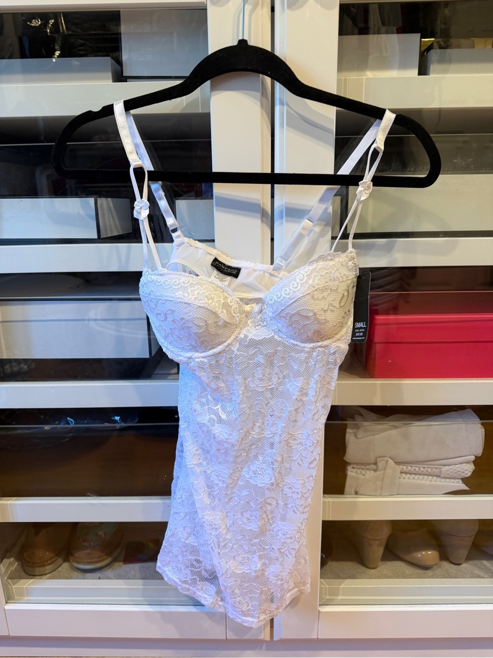 Rampage White Lace Underwire Bodysuit